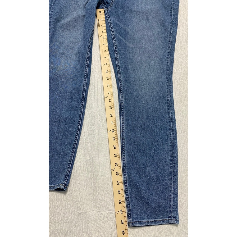 H&M Curvy Fit Jegging Ultra High Waist Blue Denim Jeans Womens US 10 - Picture 7 of 8
